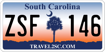SC license plate ZSF146