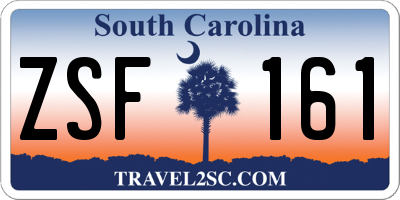 SC license plate ZSF161
