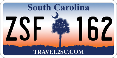SC license plate ZSF162