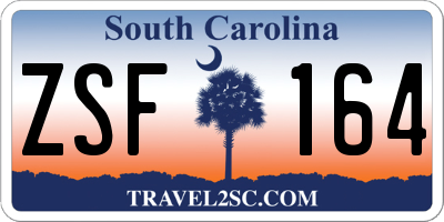 SC license plate ZSF164
