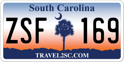 SC license plate ZSF169