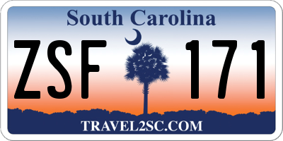 SC license plate ZSF171