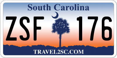 SC license plate ZSF176