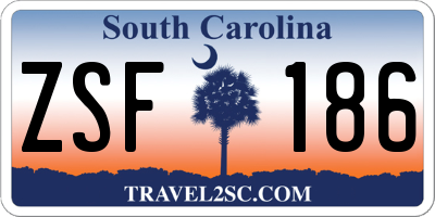SC license plate ZSF186