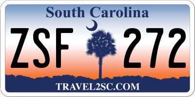 SC license plate ZSF272