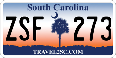 SC license plate ZSF273