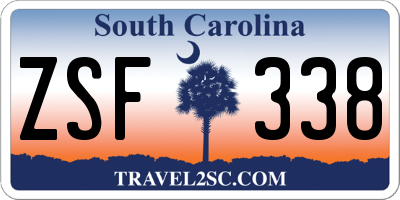 SC license plate ZSF338