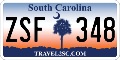SC license plate ZSF348