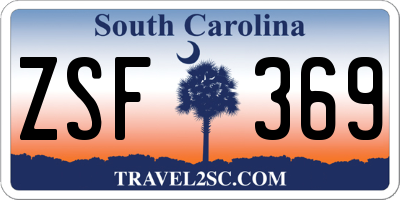 SC license plate ZSF369