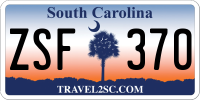 SC license plate ZSF370