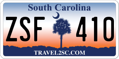 SC license plate ZSF410
