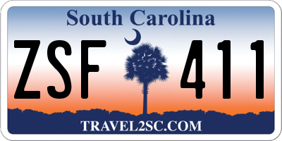 SC license plate ZSF411