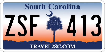 SC license plate ZSF413