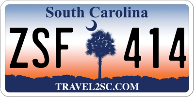 SC license plate ZSF414