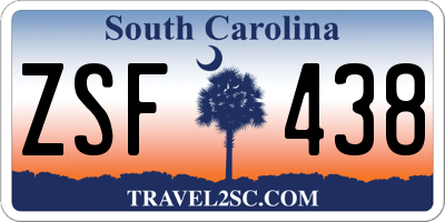 SC license plate ZSF438