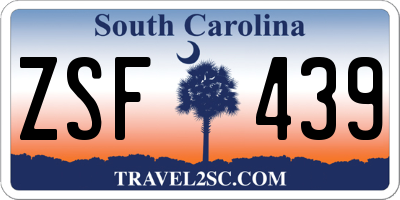 SC license plate ZSF439