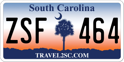 SC license plate ZSF464