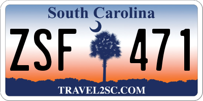 SC license plate ZSF471