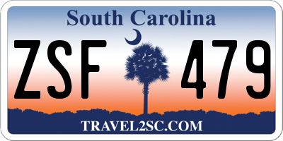 SC license plate ZSF479
