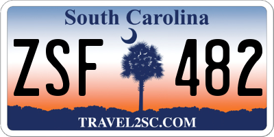 SC license plate ZSF482