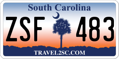 SC license plate ZSF483