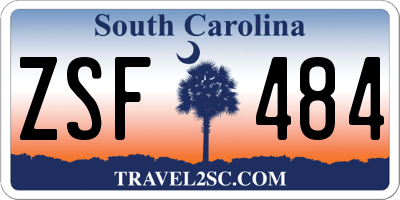 SC license plate ZSF484