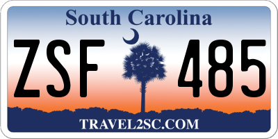 SC license plate ZSF485