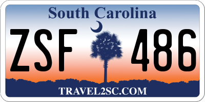 SC license plate ZSF486