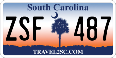 SC license plate ZSF487
