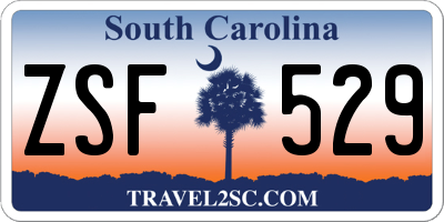 SC license plate ZSF529