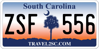 SC license plate ZSF556