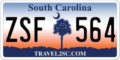 SC license plate ZSF564
