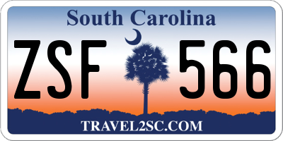 SC license plate ZSF566
