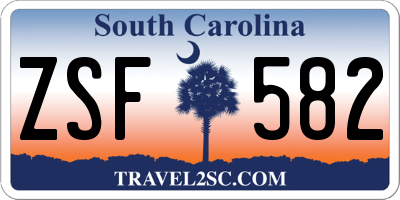 SC license plate ZSF582