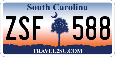 SC license plate ZSF588