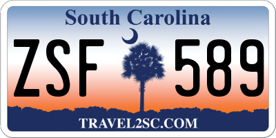 SC license plate ZSF589