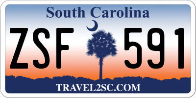 SC license plate ZSF591