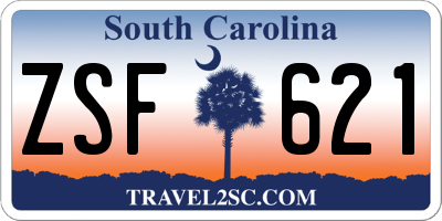 SC license plate ZSF621