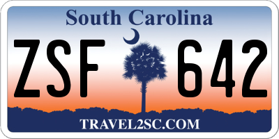 SC license plate ZSF642