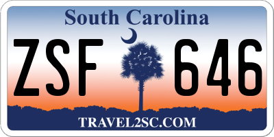 SC license plate ZSF646
