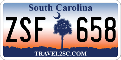 SC license plate ZSF658