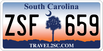 SC license plate ZSF659