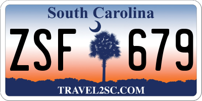 SC license plate ZSF679