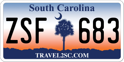 SC license plate ZSF683