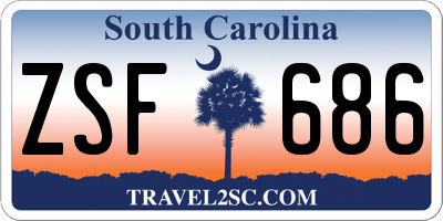 SC license plate ZSF686