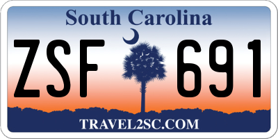 SC license plate ZSF691