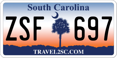 SC license plate ZSF697