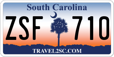 SC license plate ZSF710