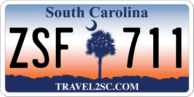 SC license plate ZSF711