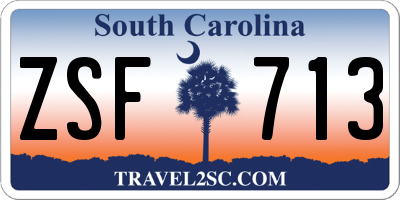 SC license plate ZSF713